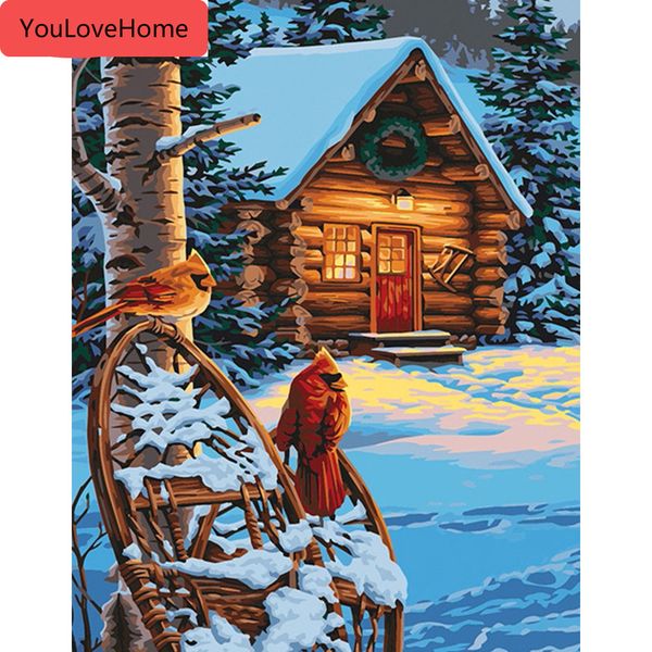 paint by numbers winter landscape drawing on canvas handpainted art kits diy gift home decoration
paint by numbers winter landscape drawing on canvas handpainted art kits diy gift home decoration