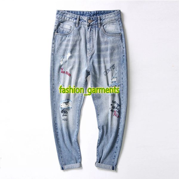 2019 new personality fashion mens casual pants street men holes jeans pants fashion stylist mens light blue trousers
2019 new personality fashion mens casual pants street men holes jeans pants fashion stylist mens light blue trousers