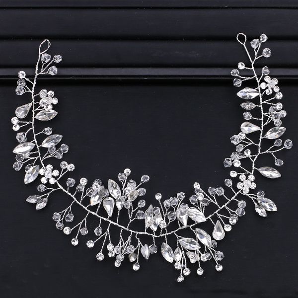 handmade silver color trendy crystal wedding headband hair accessories for bridal headpiece women head decoration hair jewelry, Golden;white 
handmade silver color trendy crystal wedding headband hair accessories for bridal headpiece women head decoration hair jewelry, Golden;white