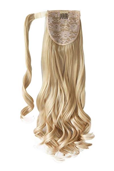 613 blonde ponytail hairpiece brazilian remy human hair pony tail clip in natural deep wave real hair ponytail 100g-120g, Black
613 blonde ponytail hairpiece brazilian remy human hair pony tail clip in natural deep wave real hair ponytail 100g-120g, Black