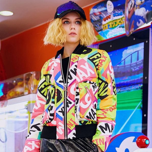 female 2019 autumn winter new down jacket women stand collar long sleeve casual parka fashion letter print loose outerwear z936, Black
female 2019 autumn winter new down jacket women stand collar long sleeve casual parka fashion letter print loose outerwear z936, Black