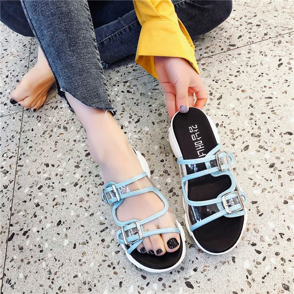 2019 women wedges high heels platform sandals summer slippers thick heel slippers slides ladies wedges shoes zapatos mujer, Black
2019 women wedges high heels platform sandals summer slippers thick heel slippers slides ladies wedges shoes zapatos mujer, Black