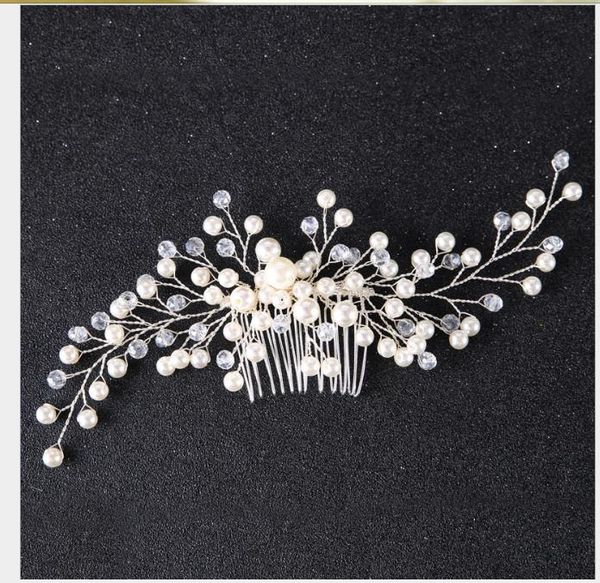 hand-made pearl crystal hair comb wedding dress accessories headdress bride jewelry, Slivery;golden
hand-made pearl crystal hair comb wedding dress accessories headdress bride jewelry, Slivery;golden