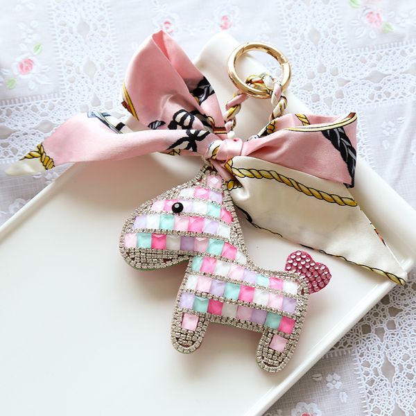 2020 creative silk scarves bowknot crystal little horse keychain cute animal key chains women bag pendant charm silk key ring, Silver
2020 creative silk scarves bowknot crystal little horse keychain cute animal key chains women bag pendant charm silk key ring, Silver
