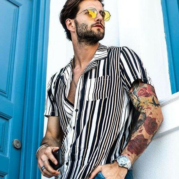 gentle men fancy short sleeve hawaiian casual loose shirt beach flower party summer holiday button shirts plus size, White;black
gentle men fancy short sleeve hawaiian casual loose shirt beach flower party summer holiday button shirts plus size, White;black