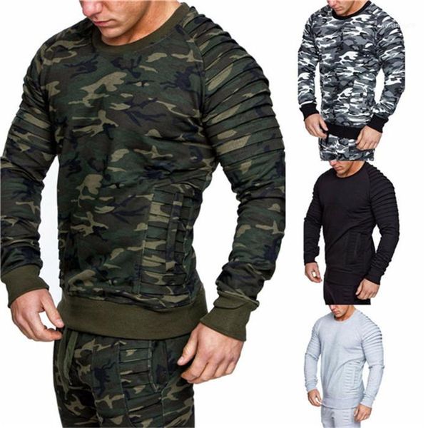 camouflage printed autumn casual long sleeved crew neck pullover sweatshirts fashion mens hoodies mens designer hoodies, Black 
camouflage printed autumn casual long sleeved crew neck pullover sweatshirts fashion mens hoodies mens designer hoodies, Black