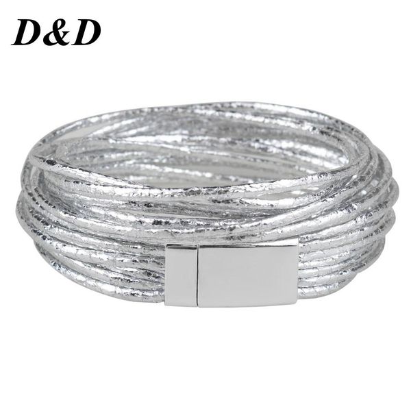 d&d 4 colors multiple layers leather bracelets & bangle women classic rope chain charms bracelets fashion jewelry gifts, White
d&d 4 colors multiple layers leather bracelets & bangle women classic rope chain charms bracelets fashion jewelry gifts, White