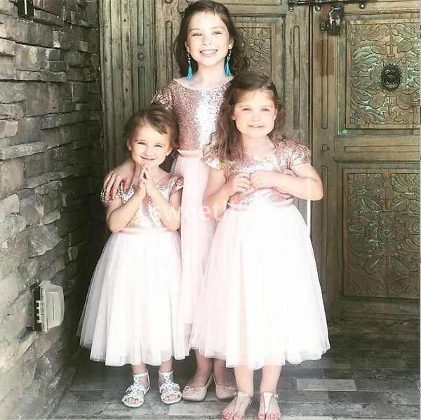 2020 cute pink sequins short sleeve flower girls dresses tea length tulle first communion dresses girls pageant gown custom made, White;blue
2020 cute pink sequins short sleeve flower girls dresses tea length tulle first communion dresses girls pageant gown custom made, White;blue