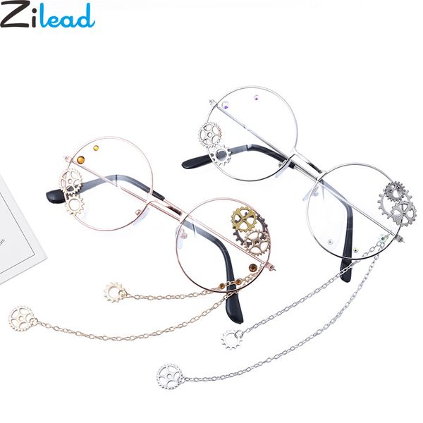 zilead punk gear glasses frame with pendent metal round optical sepectacles for women&men plain eyeglasses eyewear, Black
zilead punk gear glasses frame with pendent metal round optical sepectacles for women&men plain eyeglasses eyewear, Black
