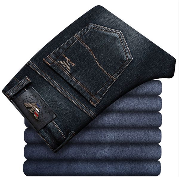 manufacturers direct selling foreign trade brand men with fleece thickened denim pants business leisure stretch straight winter thermal pant, Blue
manufacturers direct selling foreign trade brand men with fleece thickened denim pants business leisure stretch straight winter thermal pant, Blue