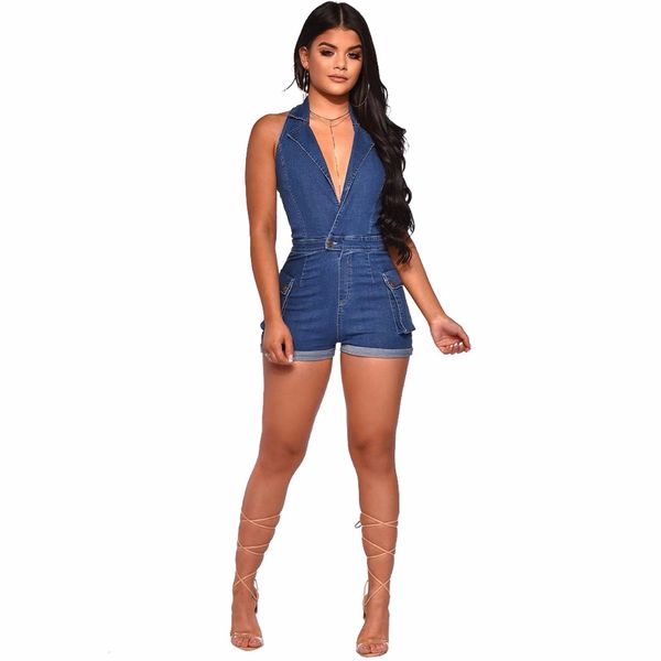 high street deep v neck above knee romper summer backless zip sleeveless fashion denim playsuit women halter overallq216, Black;white
high street deep v neck above knee romper summer backless zip sleeveless fashion denim playsuit women halter overallq216, Black;white