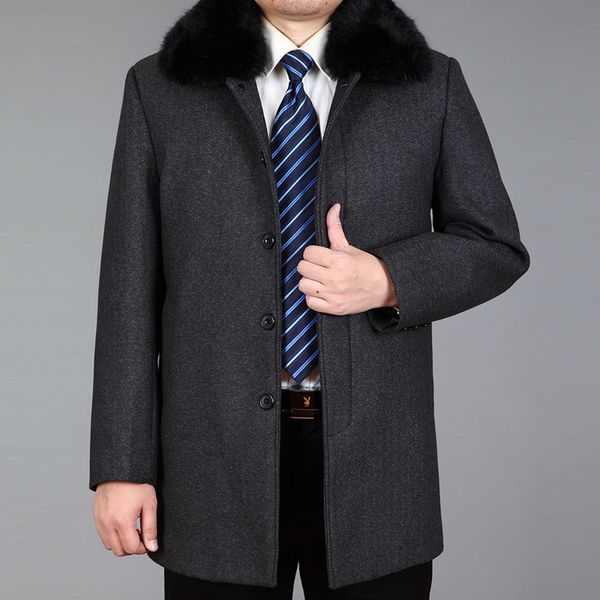 2019 winter male brand clothes men men's casual wool fur collar trench coat fashion business long thicken slim overcoat jackets, Black
2019 winter male brand clothes men men's casual wool fur collar trench coat fashion business long thicken slim overcoat jackets, Black