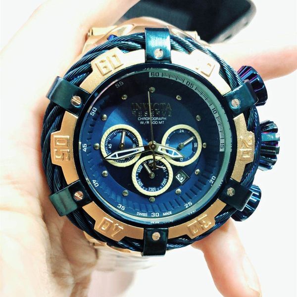 switzerland cosc perfect quality invicta brand large dial stainless steel chronograph complete calendar multifunction men quartz watch, Slivery;brown
switzerland cosc perfect quality invicta brand large dial stainless steel chronograph complete calendar multifunction men quartz watch, Slivery;brown