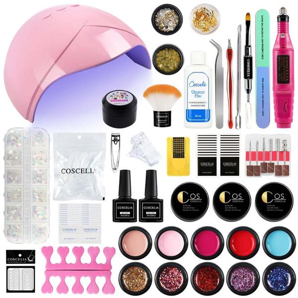 coscelia 36w uv led lamp dryer with 6/10 color uv nail gel polish kit soak off manicure set gel nail polish for art tools
coscelia 36w uv led lamp dryer with 6/10 color uv nail gel polish kit soak off manicure set gel nail polish for art tools