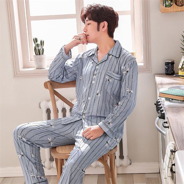 men's sleepwear pajamas long sleeve cotton spring and autumn cardigan elegant plus size household suit youth, Black;brown
men's sleepwear pajamas long sleeve cotton spring and autumn cardigan elegant plus size household suit youth, Black;brown