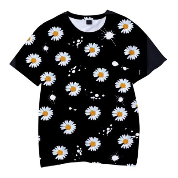 women/men t shirt with daisy flower printed hip hop kpop korean brand tshirt 3d costume daisy tattoo petal dot fashion tee, White;black
women/men t shirt with daisy flower printed hip hop kpop korean brand tshirt 3d costume daisy tattoo petal dot fashion tee, White;black
