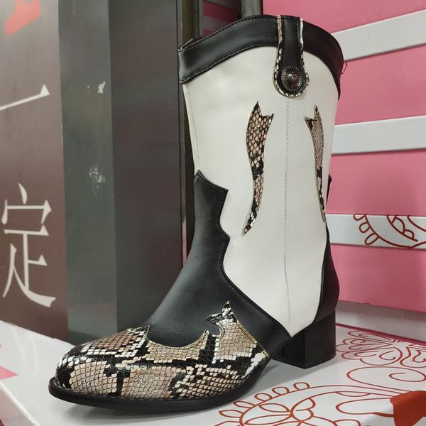 patchwork women boots spring winter yellow and white boots fashion shoes pu mid calf women 2019 winter, Black
patchwork women boots spring winter yellow and white boots fashion shoes pu mid calf women 2019 winter, Black