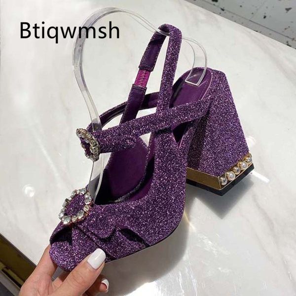 2020 purple rhinestone sandals women open toe crystal buckle sequined high heel shoes woman party shoes, Black
2020 purple rhinestone sandals women open toe crystal buckle sequined high heel shoes woman party shoes, Black