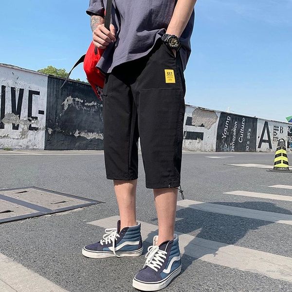 summer broek men lightweight calf length casual broek elastic waist straight man harem book, Black
summer broek men lightweight calf length casual broek elastic waist straight man harem book, Black
