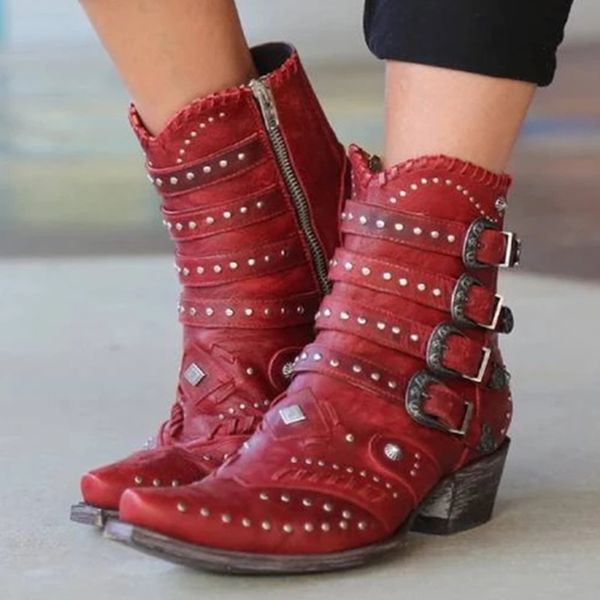 women ankle boots rivet zipper pu leather autumn winter punk motorcycle short boots rubber outdoor ladies shoes plus-size35-43, Black
women ankle boots rivet zipper pu leather autumn winter punk motorcycle short boots rubber outdoor ladies shoes plus-size35-43, Black