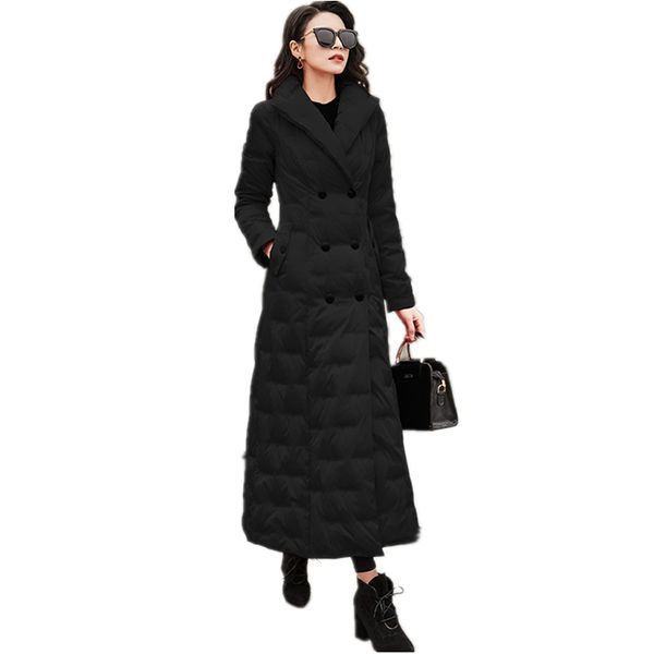 new fashion winter white duck down jackets female solid embroidery double-breasted stand collar long coat women puffer jacket, Black
new fashion winter white duck down jackets female solid embroidery double-breasted stand collar long coat women puffer jacket, Black