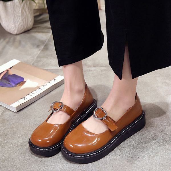 arrival japanese style vintage buckle mary janes shoes women's shallow mouth casual student leather shoes thick bottom u19-34, Black
arrival japanese style vintage buckle mary janes shoes women's shallow mouth casual student leather shoes thick bottom u19-34, Black