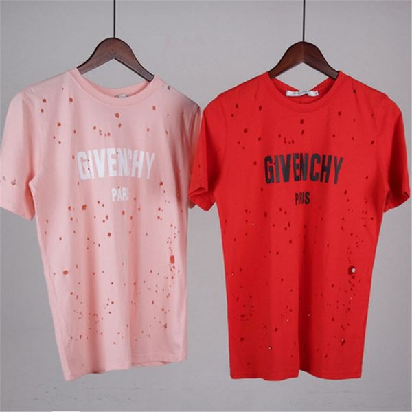 mens and womens short sleeve hole shirt letter printed crew neck tees men's new summer brand shirt t shirts, White;black
mens and womens short sleeve hole shirt letter printed crew neck tees men's new summer brand shirt t shirts, White;black
