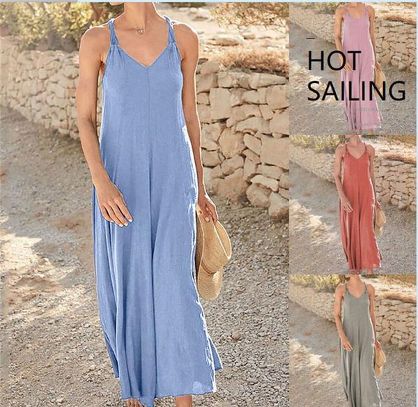 spaghetti strap summer womens designer dresses loose casual maxi dresses boho style sleeveless oversize solid color, Black;gray
spaghetti strap summer womens designer dresses loose casual maxi dresses boho style sleeveless oversize solid color, Black;gray