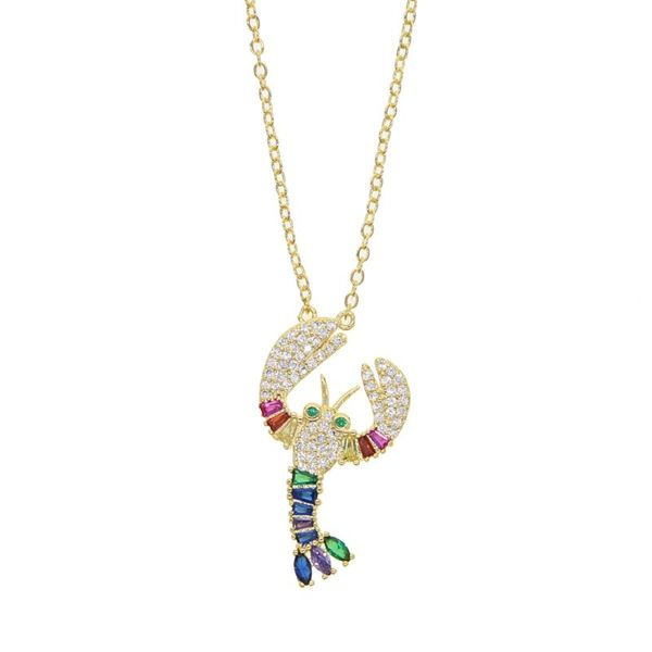 2020 new delicate ocean animal lobster charm necklace colorful zircon pendant necklace for women party fashion jewelry, Golden;silver
2020 new delicate ocean animal lobster charm necklace colorful zircon pendant necklace for women party fashion jewelry, Golden;silver
