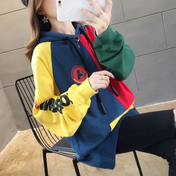 new oversized hoodies women fall 2019 thin hit color harajuku hoodie girls pockets long sleeve cotton korean ladies sweatshirt, Black
new oversized hoodies women fall 2019 thin hit color harajuku hoodie girls pockets long sleeve cotton korean ladies sweatshirt, Black