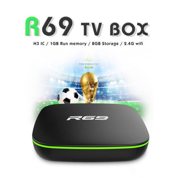 

20 ГБ 1 ГБ 8 ГБ R69 Smart TV Box Android 7.1 Allwinner H3 Quad Core 2.4 Г Wi-Fi HD медиаплеер Andabonnement IPTV подписка