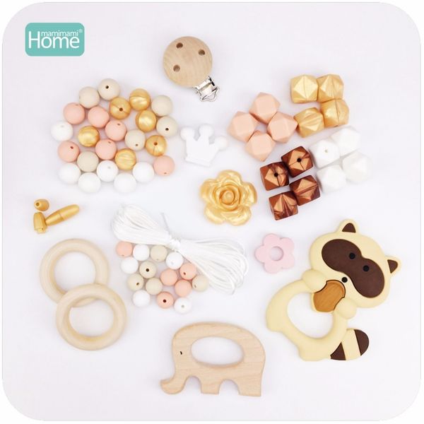 mamimamihome baby toys silicone teether raccoon wooden elephant set diy teething accessories nursing pendant rattle t200429
mamimamihome baby toys silicone teether raccoon wooden elephant set diy teething accessories nursing pendant rattle t200429