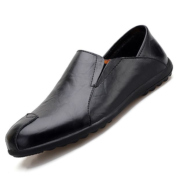 hkxn 2020 men casual shoes fashion leather shoes men casual sneaker male head low to help flat sneaker mens t02, Black