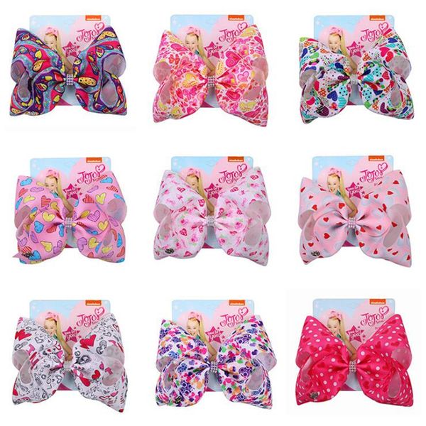 19 styles heart-shaped printed jojo siwa hair bows jojo bows with clip hair accessories for girls 8 inch large hair bow dhl ss125, Slivery;white
19 styles heart-shaped printed jojo siwa hair bows jojo bows with clip hair accessories for girls 8 inch large hair bow dhl ss125, Slivery;white