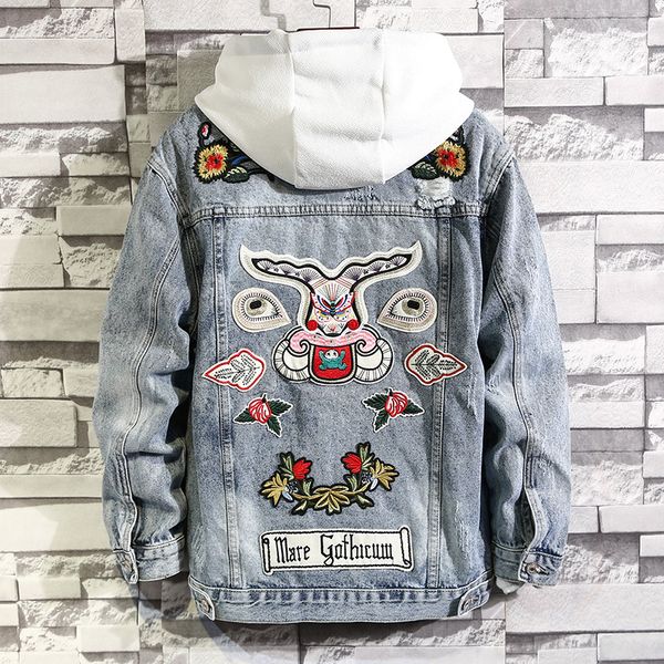 ready stockdiscount price - denim coat men's embroidery chic hip hop hole mesh red printing fashion street jacket trend
ready stockdiscount price - denim coat men's embroidery chic hip hop hole mesh red printing fashion street jacket trend