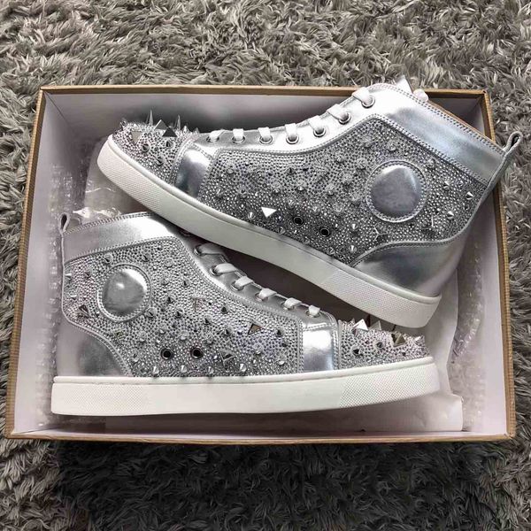 luxury design red bottom strass sneakers pik pik spiked rhinestone shoes red sole party wedding casual trainers,new year gift quality, Black
luxury design red bottom strass sneakers pik pik spiked rhinestone shoes red sole party wedding casual trainers,new year gift quality, Black