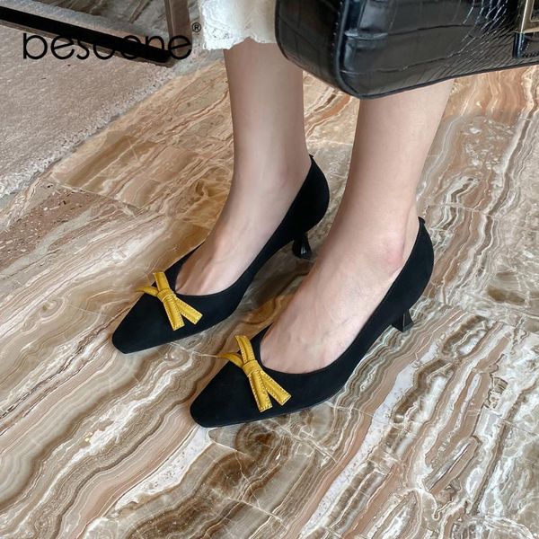 bescone new fashion women pumps casual slip-on elegant butterfly knot decoration high heel shoes party pumps bo514, Black 
bescone new fashion women pumps casual slip-on elegant butterfly knot decoration high heel shoes party pumps bo514, Black