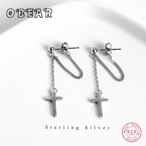 obear classic 100% 925 sterling silver cross drop earrings trendy tassel chain for women party vintage jewelry gift
obear classic 100% 925 sterling silver cross drop earrings trendy tassel chain for women party vintage jewelry gift