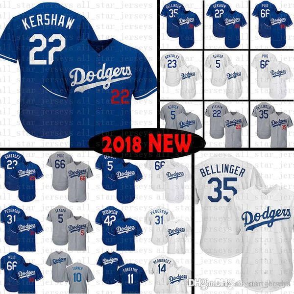 22 Kershaw 5 Seager 23 Gonzalez 31 Piazza Pederson 35 Bellinger 42 Robinson 66 Puig 10 Turner 3 Taylor 14 Hernandez Dodgers Baseball Jersey
22 Kershaw 5 Seager 23 Gonzalez 31 Piazza Pederson 35 Bellinger 42 Robinson 66 Puig 10 Turner 3 Taylor 14 Hernandez Dodgers Baseball Jersey