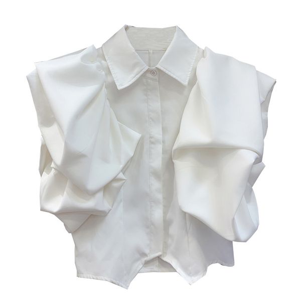 women's blouses & shirts women 2021 three quarter ruffles buttons solid chiffon blouse color spring elegant womens and, White
women's blouses & shirts women 2021 three quarter ruffles buttons solid chiffon blouse color spring elegant womens and, White