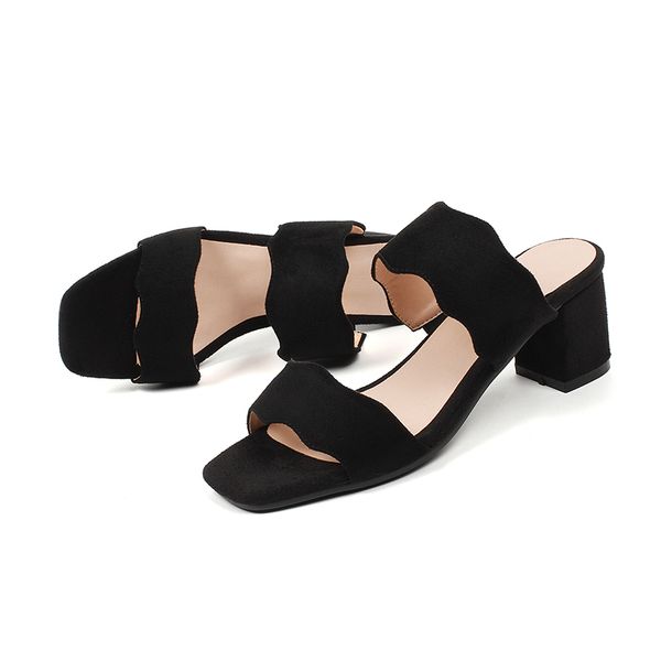 2020 new spring summer women's slippers 6cm thick heel sandals slippers outdoor comfortable women's shoes size 34-43, Black
2020 new spring summer women's slippers 6cm thick heel sandals slippers outdoor comfortable women's shoes size 34-43, Black