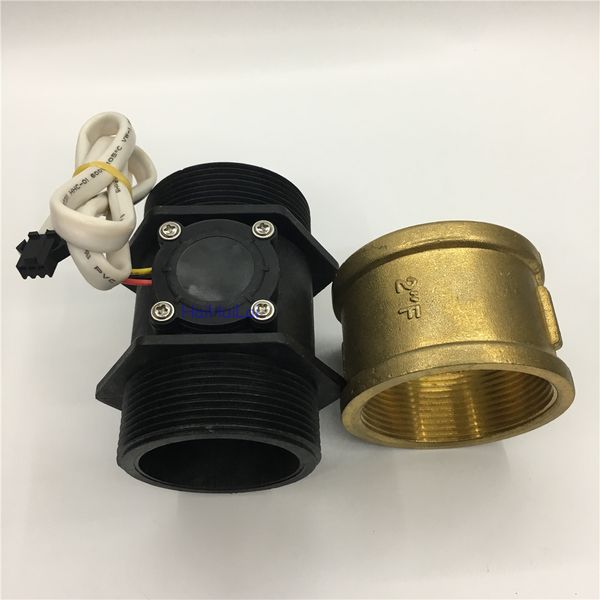 g2" dn50 plastic hall turbine flow meter sensor 10~350l/min with 2 brass pipe connector
g2" dn50 plastic hall turbine flow meter sensor 10~350l/min with 2 brass pipe connector