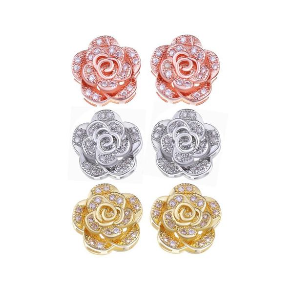2pc copper inlaid zircon rose flower charm loose beads cz beadwork bracelet handmade new diy jewelry making finding accessories
2pc copper inlaid zircon rose flower charm loose beads cz beadwork bracelet handmade new diy jewelry making finding accessories