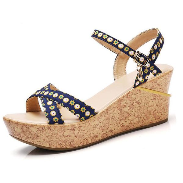 summer shoes woman flower peep toe wedges thick bottom platform shoes increase leisure sandals zapatos mujer tacon sexy, Black
summer shoes woman flower peep toe wedges thick bottom platform shoes increase leisure sandals zapatos mujer tacon sexy, Black