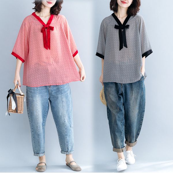 2019v lead bow lattice chiffon shirt woman joker easy shirt in sleeve jacket summer, Gray
2019v lead bow lattice chiffon shirt woman joker easy shirt in sleeve jacket summer, Gray