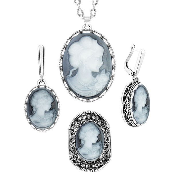 ожерелье серьги Lady Queen Cameo ювелирные комплекты ювелирных изделий год сбора виногр
ожерелье серьги Lady Queen Cameo ювелирные комплекты ювелирных изделий год сбора виногр
