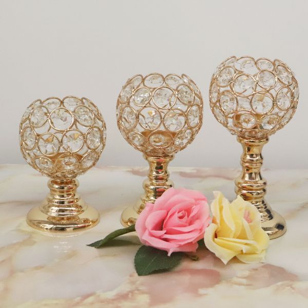 crystal circular candlestick candle holders decoration wedding decoration table candle cup home decoration
