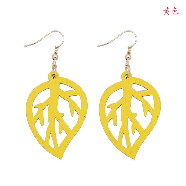 gold hook hanging yellow wooden trendy womens leaf earrings simple earrings jewelry charm ear female pendientes cortos, Silver
gold hook hanging yellow wooden trendy womens leaf earrings simple earrings jewelry charm ear female pendientes cortos, Silver