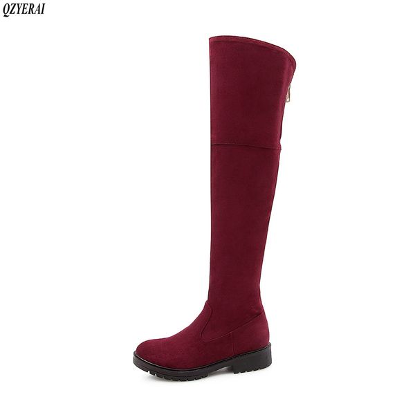 qzyerai new arrival in autumn women's boots knee-high stretch boots european style comfort women's shoes size 34-43, Black
qzyerai new arrival in autumn women's boots knee-high stretch boots european style comfort women's shoes size 34-43, Black