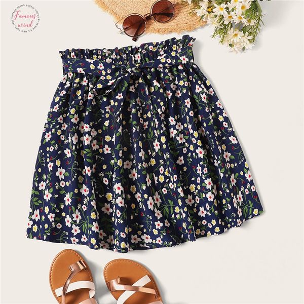 boho navy ditsy floral print paperbag waist belted flared skirts womens summer 2019 casual frilled pleated mini skirt, Black
boho navy ditsy floral print paperbag waist belted flared skirts womens summer 2019 casual frilled pleated mini skirt, Black